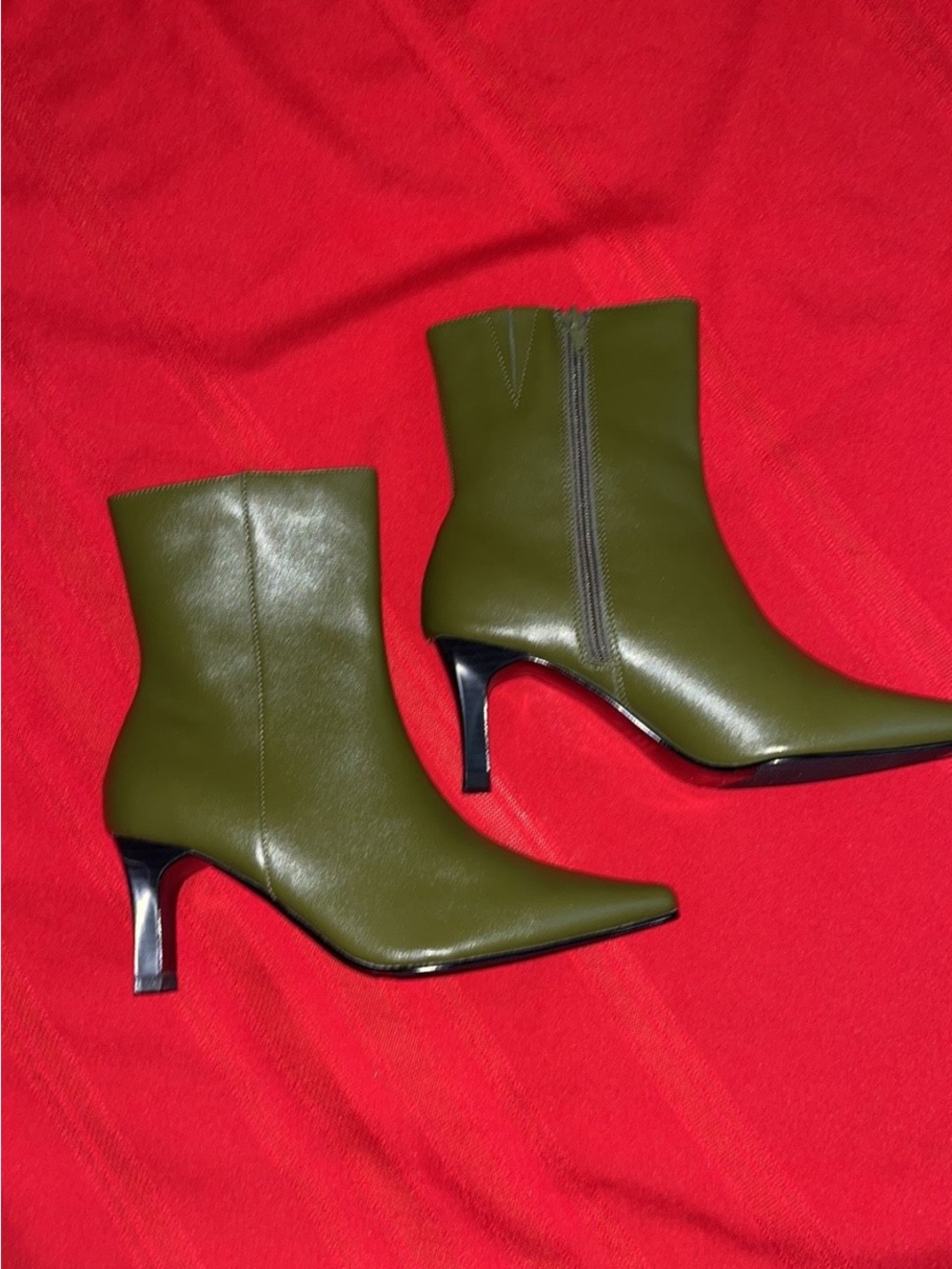 Size 7 Custom Dyed Green Boots